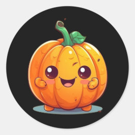 Cute pumpkin ronde sticker
