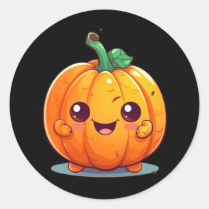 Cute pumpkin ronde sticker