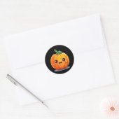 Cute pumpkin ronde sticker (Envelop)