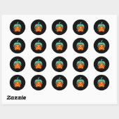 Cute pumpkin ronde sticker (Vel)