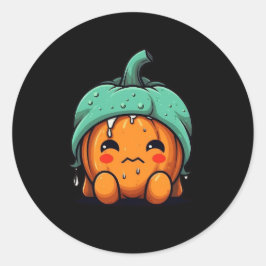 Cute pumpkin ronde sticker