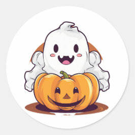 Cute pumpkin ronde sticker