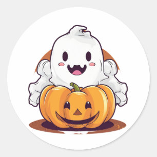 Cute pumpkin ronde sticker