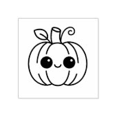 Cute Pumpkin rubber stamp & ink: 2" x 2" Rubberstempel (Afrduk)