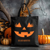 Cute Pumpkin Smile Halloween Tote Bag