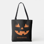 Cute Pumpkin Smile Halloween Tote Bag (Achterkant)
