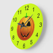 Cute Pumpkin Smile Halloween Wall Clock Grote Klok (Hoek)