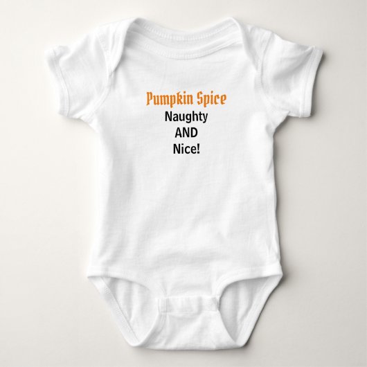 Cute Pumpkin Spice Baby Bodysuit (Voorkant)