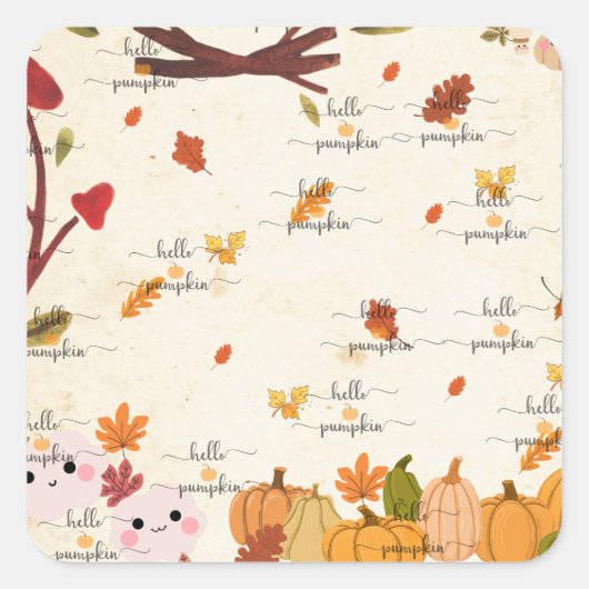 Cute Pumpkin Sticker (Voorkant)
