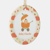 Cute Pumpkin Stroller Baby Nursery Ornament (Rechts)