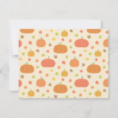 Cute Pumpkin Stroller Herfst Baby Shower Invitatio Kaart (Achterkant)