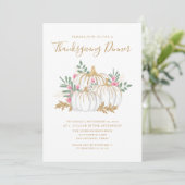 Cute Pumpkin Thanksgiving Dinner Kaart (Staand voorkant)