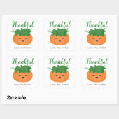 Cute Pumpkin Thanksgiving Gift Sticker & Labels (Vel)