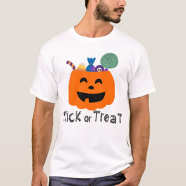 Cute Pumpkin Treat Bucket Trick or Treat Graphic T-shirt