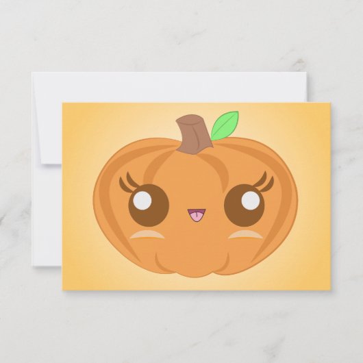 Cute Pumpkin-uitnodigingen Kaart (Voorkant)
