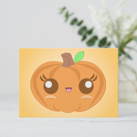 Cute Pumpkin-uitnodigingen Kaart (Staand voorkant)