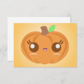 Cute Pumpkin-uitnodigingen Kaart (Voorkant / Achterkant)