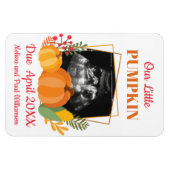 Cute Pumpkin Zwangerschap Aankondiging Baby Scan Magneet (Horizontaal)