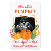 Cute Pumpkin Zwangerschap Aankondiging Baby Scan Magneet (Verticaal)