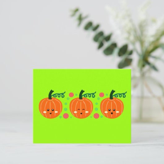 Cute Pumpkins Briefkaart (Staand voorkant)