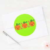 Cute Pumpkins Ronde Sticker (Envelop)