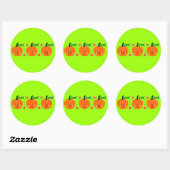 Cute Pumpkins Ronde Sticker (Vel)