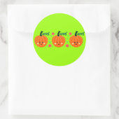 Cute Pumpkins Ronde Sticker (Tas)