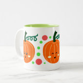 Cute Pumpkins Tweekleurige Koffiemok (Voorkant links)