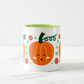 Cute Pumpkins Tweekleurige Koffiemok (Center)