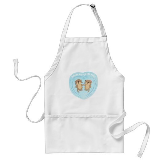 Cute Pun Humor Je bent mijn Otter Half Apron Standaard Schort (Voorkant)