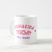 Cute Pun Humor Koala Beer Leraar Koffiemok (Voorkant links)