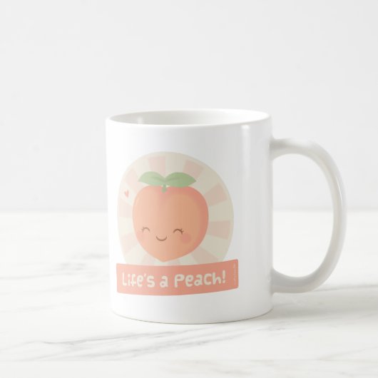 Cute Pun Life is een Mok van Peach Food Humor (Rechts)