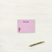 Cute Punk Rock Zombie Grrl Post-it® Notes (Op bureau)