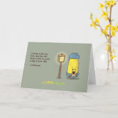 Cute & Punny Confucius Motivational Quote Kaart (Gele Bloem)