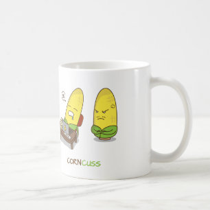 Cute Punny NSFW Cartoon Corn Concuss Koffiemok