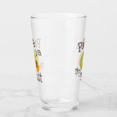 Cute Punny Papaya de beste grappige fruitpun voor  Glas (Links)