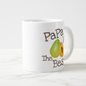 Cute Punny Papaya de beste grappige fruitpun voor Grote Koffiekop (Voorkant rechts)