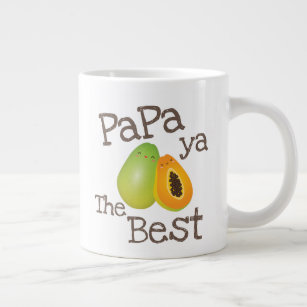 Cute Punny Papaya de beste grappige fruitpun voor  Grote Koffiekop