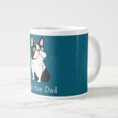 Cute Pup, medium dark blue Grote Koffiekop (Voorkant rechts)