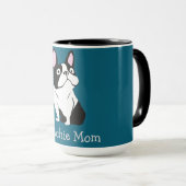 Cute Pup, medium dark blue Mok (Voorkant rechts)