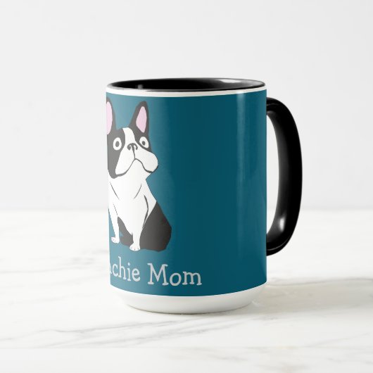 Cute Pup, medium dark blue Mok (Voorkant rechts)