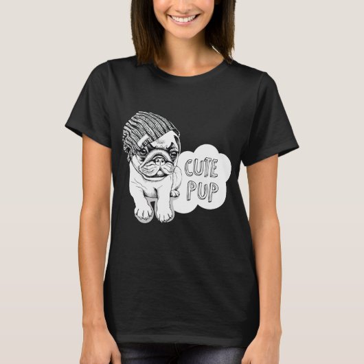 Cute Pup T-shirt (Voorkant)