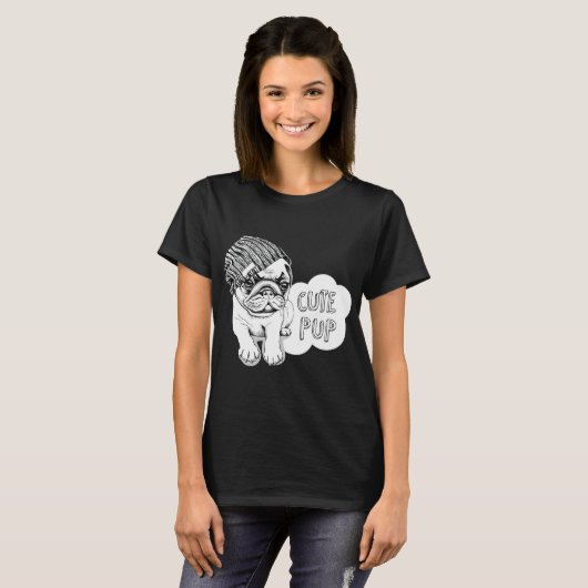 Cute Pup T-shirt (Voorkant volledig)