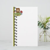 Cute Pup Turtle Stationery Briefpapier (Staand voorkant)