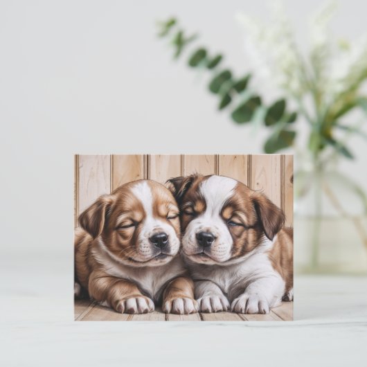Cute Puppies Briefkaart (Staand voorkant)