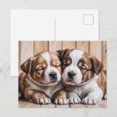 Cute Puppies Briefkaart (Voorkant / Achterkant)