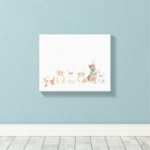 Cute puppies canvavs canvas afdruk (Insitu (Houten vloer))