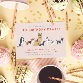Cute Puppies Children's Dog Birthday Party Kaart