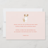 Cute Puppies Children's Dog Birthday Party Kaart (Achterkant)