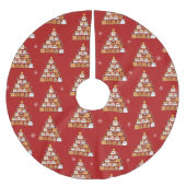 cute puppies Christmas tree dog lover Kerstboom Rok (Voorkant)